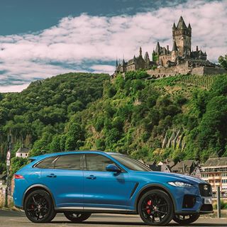 A #British landmark in the #German countryside. 
#Jaguar #FPACE #SVR #Premium #Luxury #Performance #SUV #AWD #V8 #CarsofInstagram #InstaCar #SV #SpecialVehicleOperations #Germany