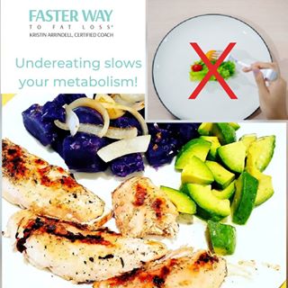 It's true! Restricting calories will slow your metabolism down and cause your weight loss to plateau. Want results again? Come learn how to eat enough, at the right time. We will fuel your body for fat-burning. No more deprivation! Next round starts September 9th! Learn more/sign up link in bio. 
#FASTerWaypartner #fasterwaytofatloss #intermittentfasting #carbcycling #macros #burnfat #fatloss #loseweight #nutrition #weightloss #wholefoods #workouts #energy #sleep #hormonebalance #postpartum #momlife #health #wellness