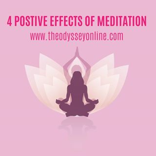 4 positive effects include:
•	Feeling calmer after every meditation
•	Feeling relieved
•	Being able to control your thoughts  better
•	Being more mindful in daily life