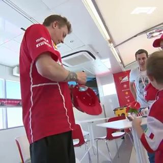 🤙 🤙
.
.
.
.
.
From tears of sadness...to meeting the Iceman himself! DAY. MADE.  Thomas Danel got the experience of a lifetime at last year's Spanish Grand Prix 
.
#F1 #Formula1 #SpanishGP #Kimi #Raikkonen #Kimi7 #Ferrari @kimimatiasraikkonen @scuderiaferrari
.
.
.
.
Credits: @f1